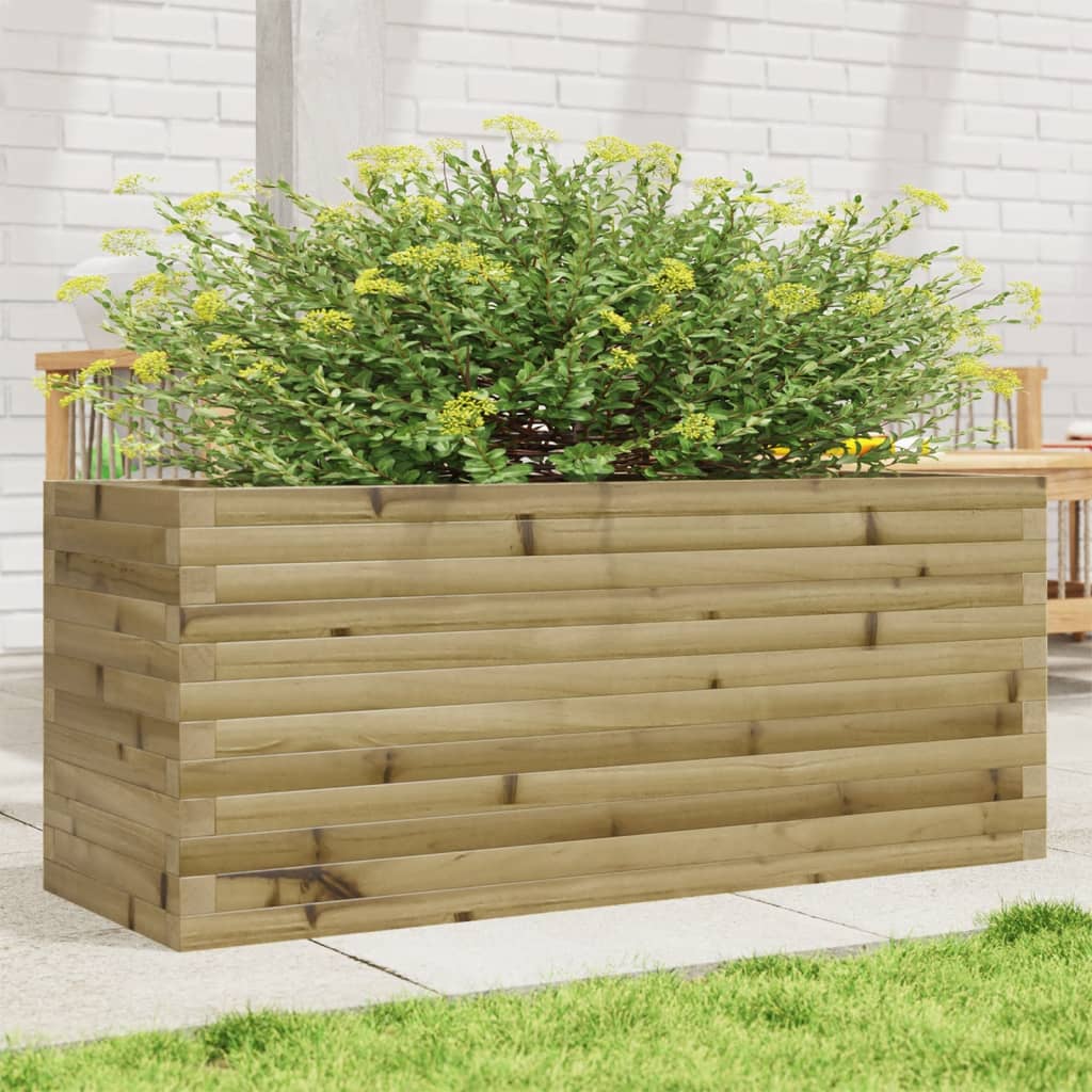 Fioriera Da Giardino In Legno Di Pino Impregnato Impregnato Naturale