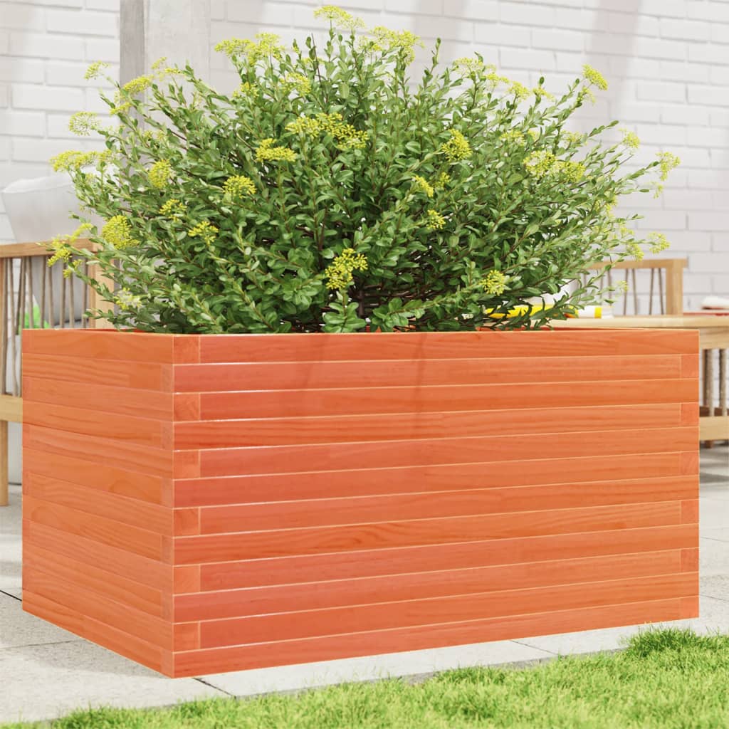 Fioriera Giardino Marrone Cera Legno Massello Pino Cera Marrone