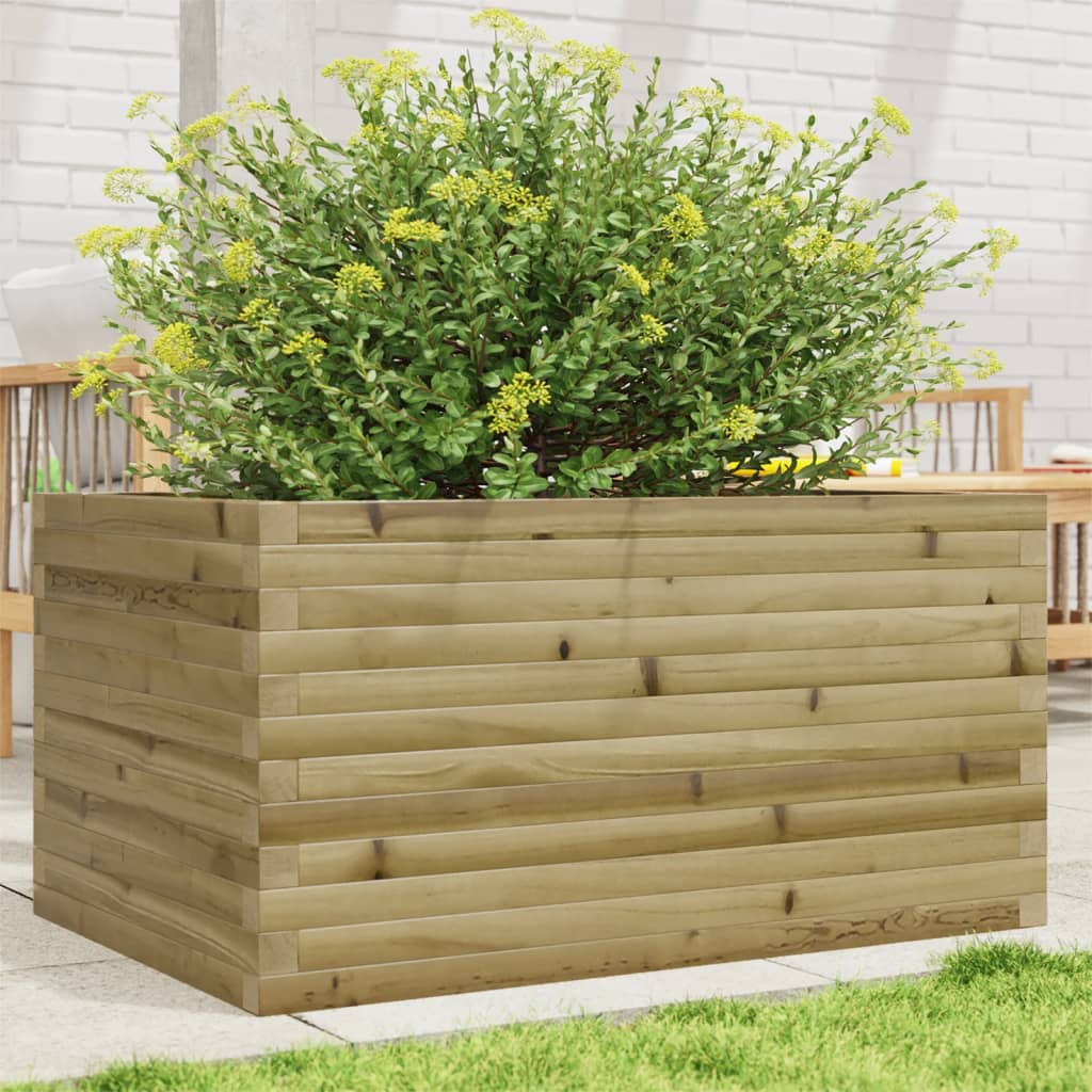 Fioriera Da Giardino In Legno Di Pino Impregnato Impregnato Naturale