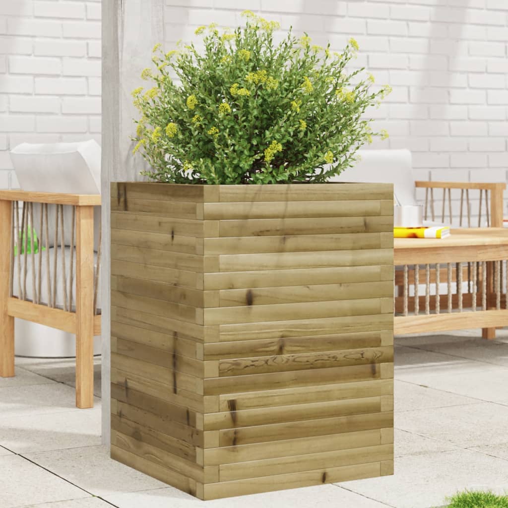 Fioriera Da Giardino In Legno Di Pino Impregnato Impregnato Naturale