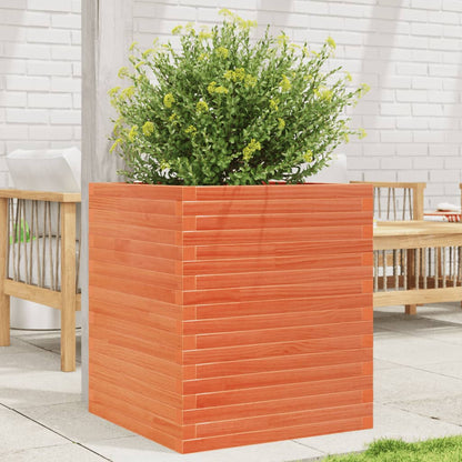Fioriera Giardino Marrone Cera Legno Massello Pino Cera Marrone