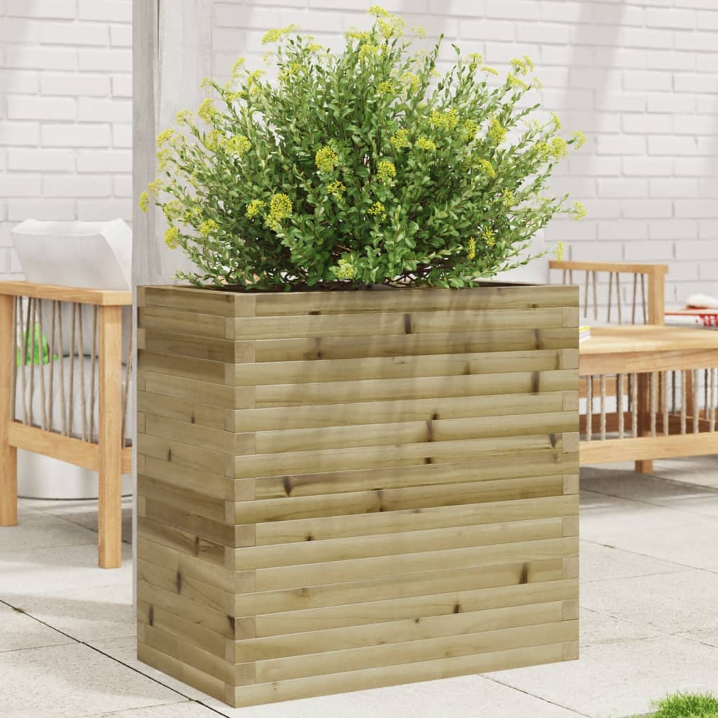 Fioriera Da Giardino In Legno Di Pino Impregnato Impregnato Naturale