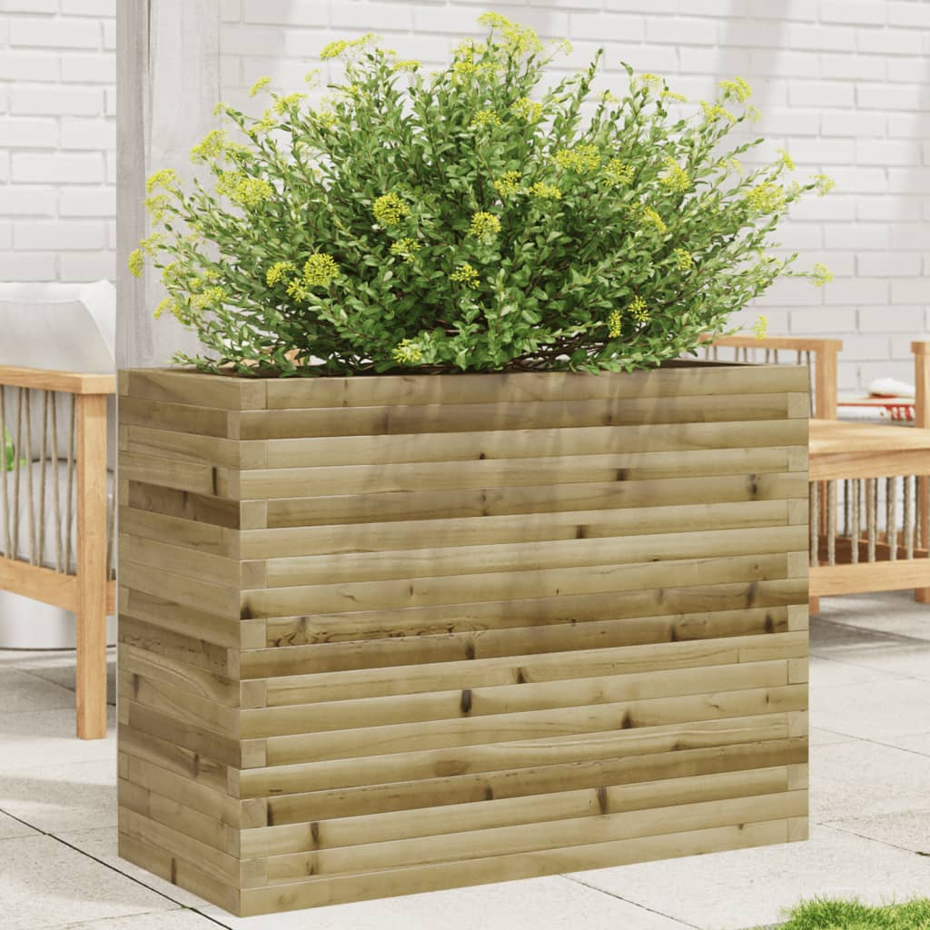 Fioriera Da Giardino In Legno Di Pino Impregnato Impregnato Naturale