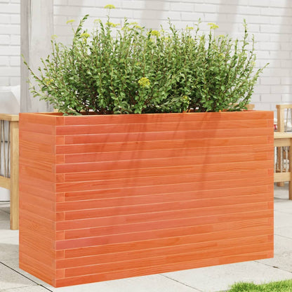 Fioriera Giardino Marrone Cera Legno Massello Pino Cera Marrone