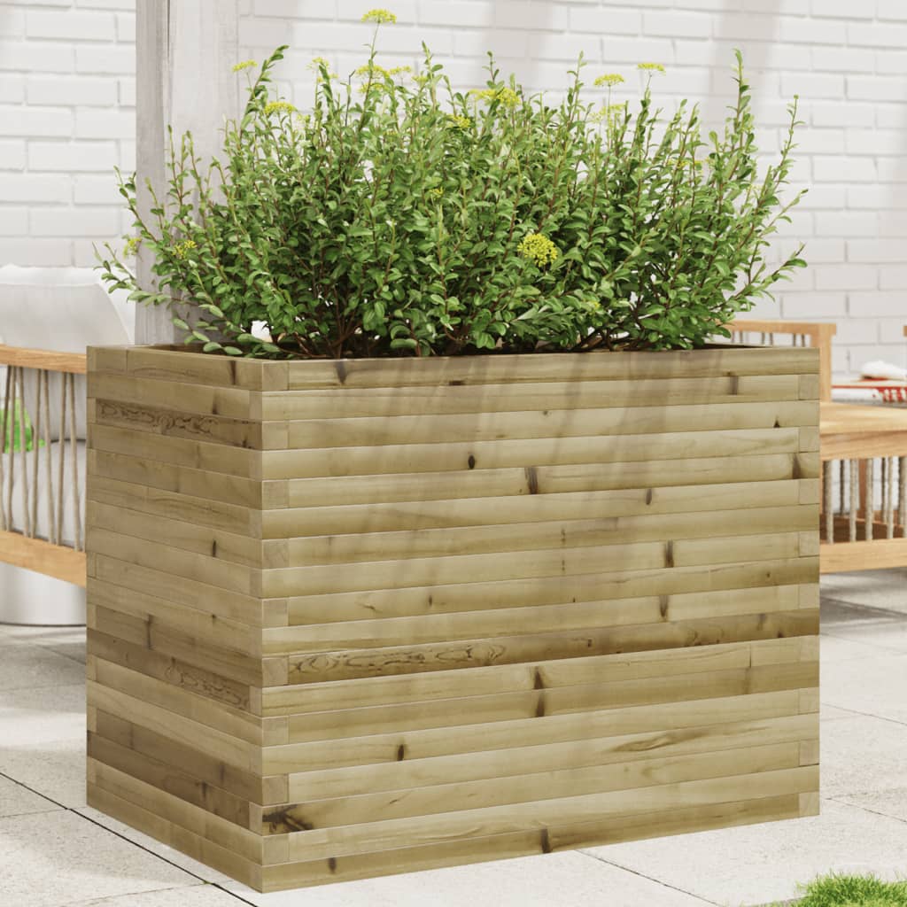 Fioriera Da Giardino In Legno Di Pino Impregnato Impregnato Naturale