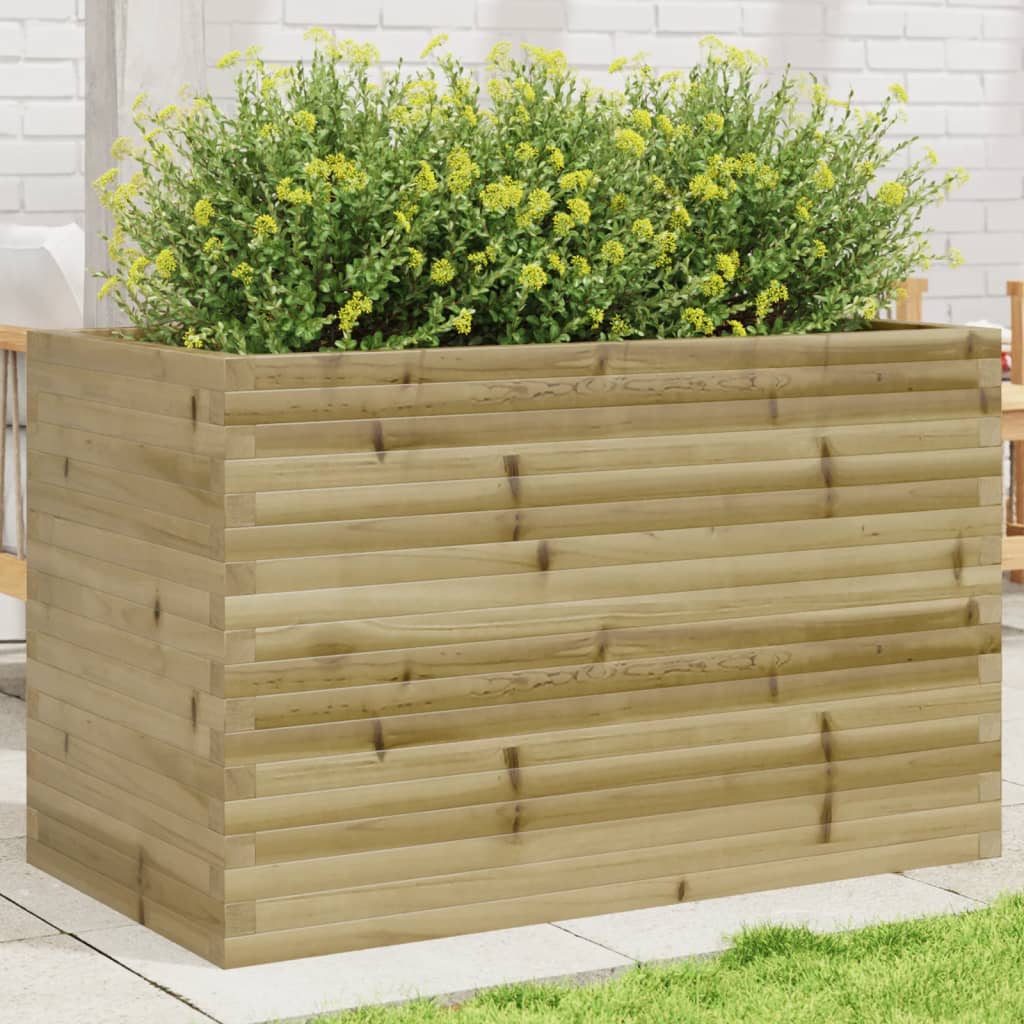 Fioriera Da Giardino In Legno Di Pino Impregnato Impregnato Naturale