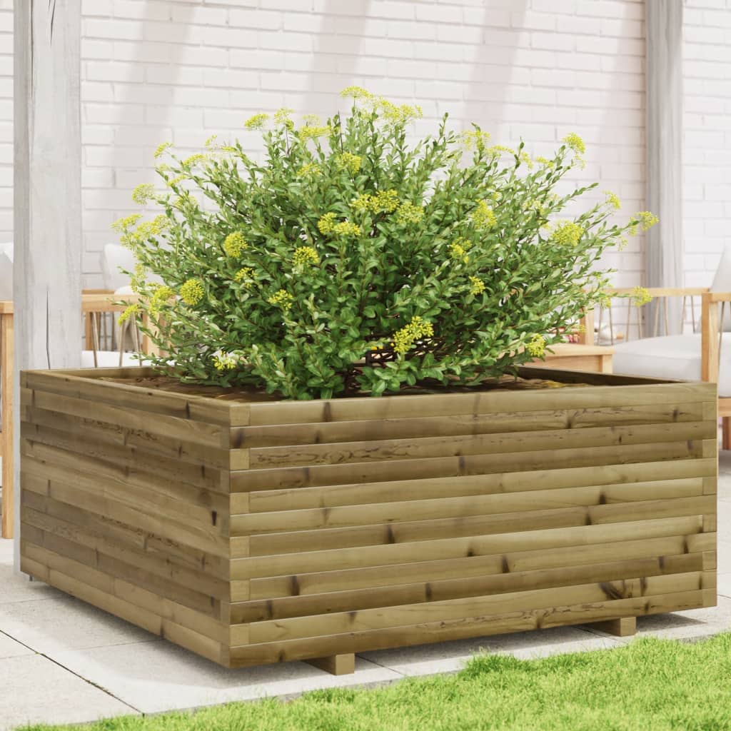 Fioriera Da Giardino In Legno Di Pino Impregnato Impregnato Naturale