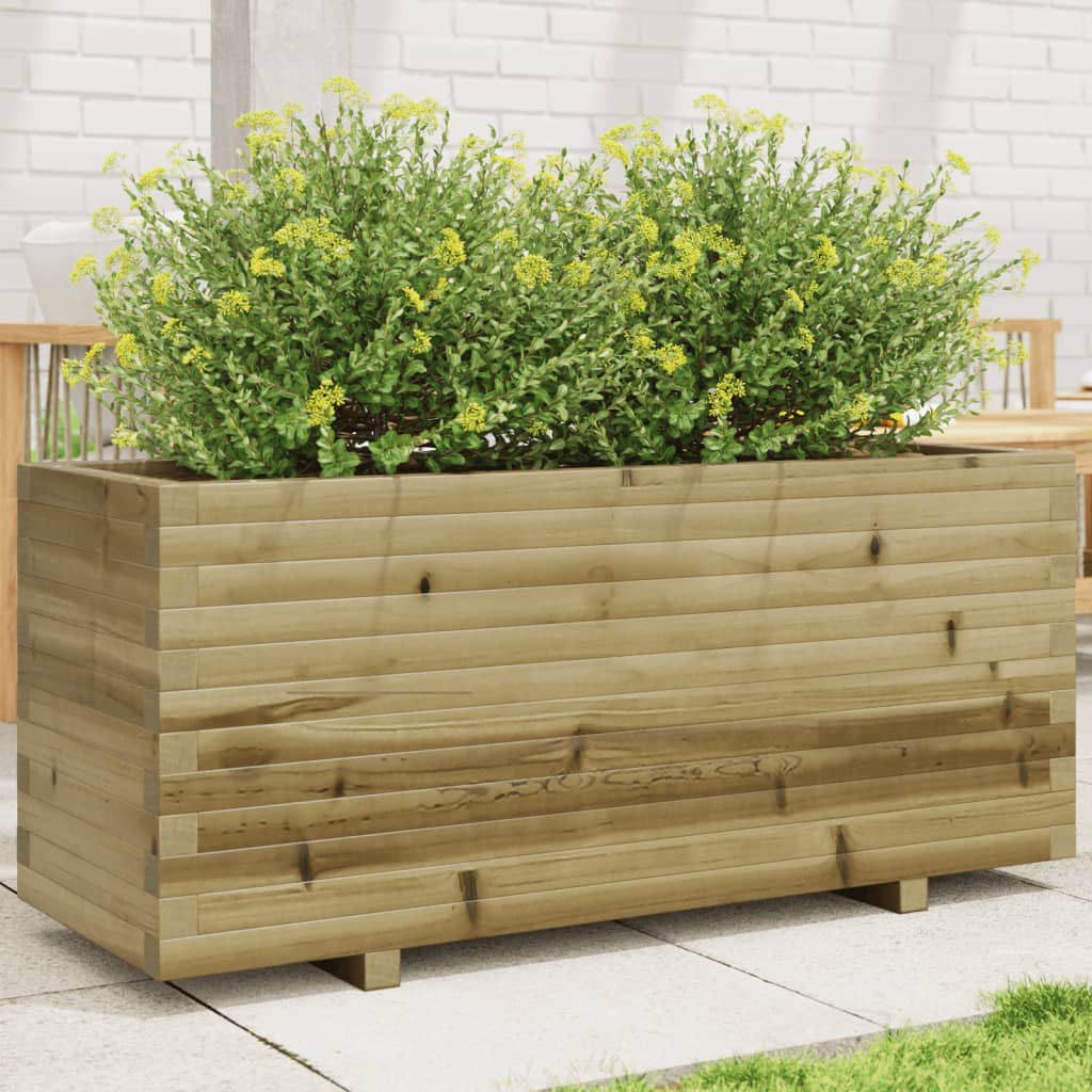 Fioriera Da Giardino In Legno Di Pino Impregnato Impregnato Naturale