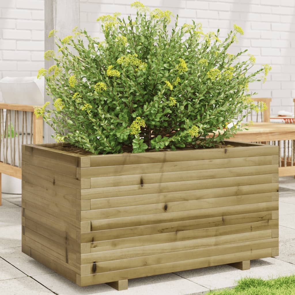 Fioriera Da Giardino In Legno Di Pino Impregnato Impregnato Naturale