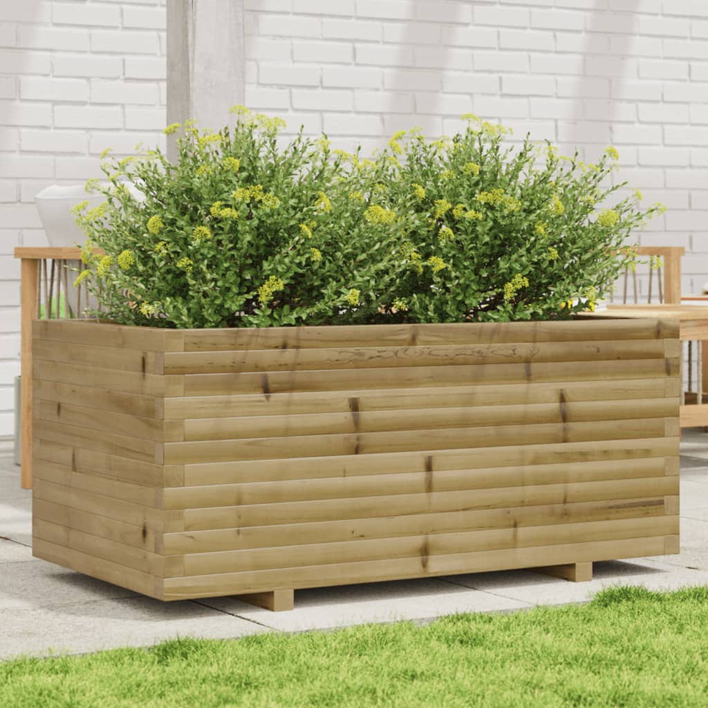 Fioriera Da Giardino In Legno Di Pino Impregnato Impregnato Naturale