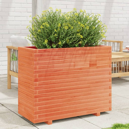 Fioriera Giardino Marrone Cera Legno Massello Pino Cera Marrone