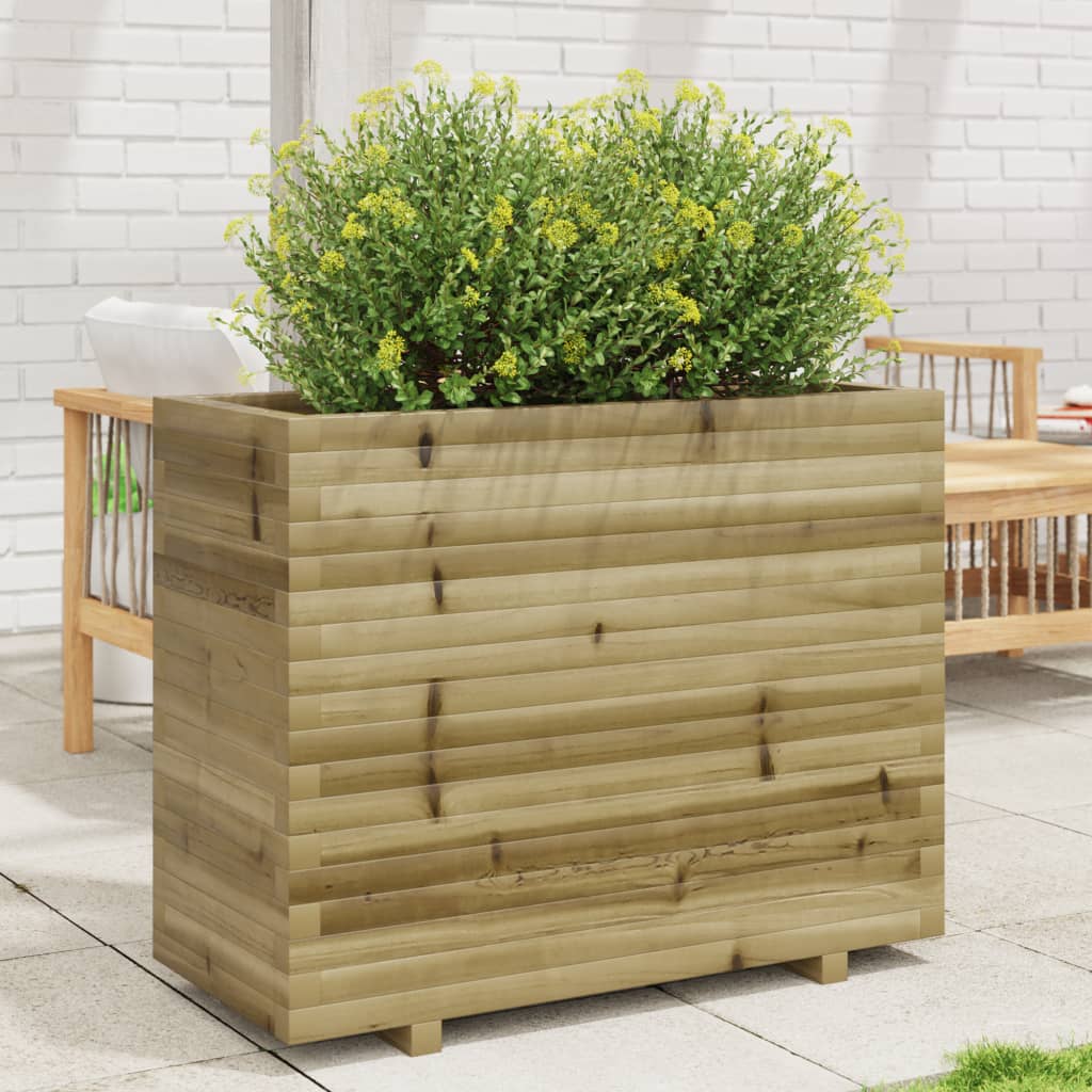Fioriera Da Giardino In Legno Di Pino Impregnato Impregnato Naturale