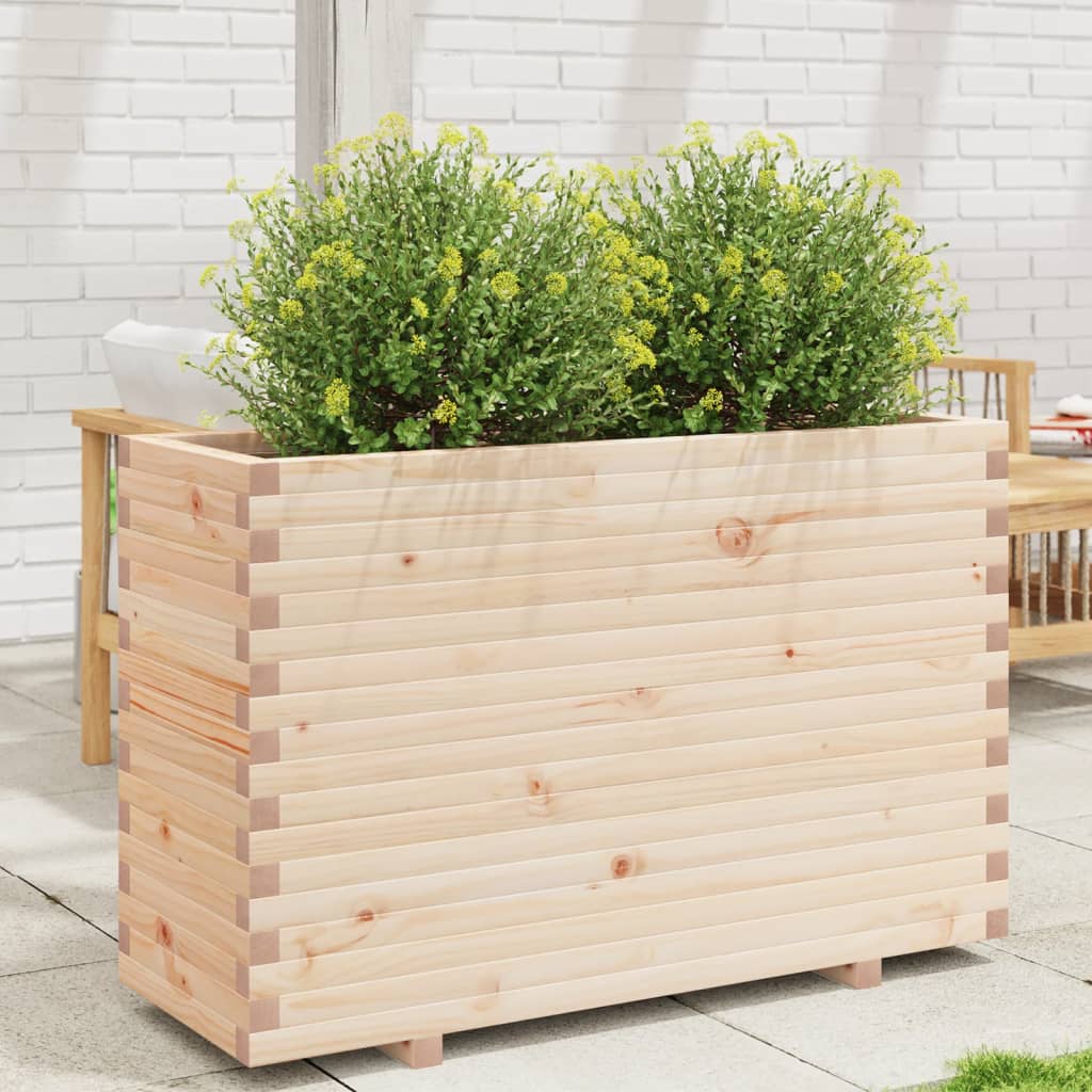Fioriera Da Giardino In Legno Massello Di Pino Pino Naturale
