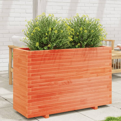 Fioriera Giardino Marrone Cera Legno Massello Pino Cera Marrone