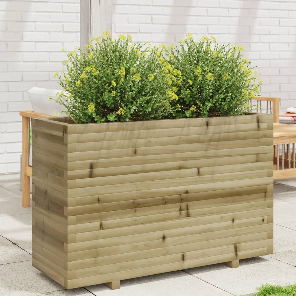 Fioriera Da Giardino In Legno Di Pino Impregnato Impregnato Naturale