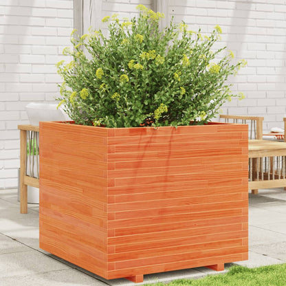 Fioriera Giardino Marrone Cera Legno Massello Pino Cera Marrone