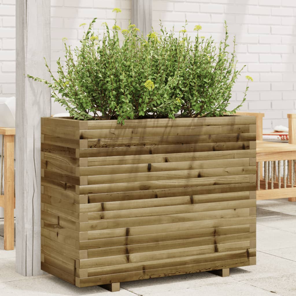 Fioriera Da Giardino In Legno Di Pino Impregnato Impregnato Naturale