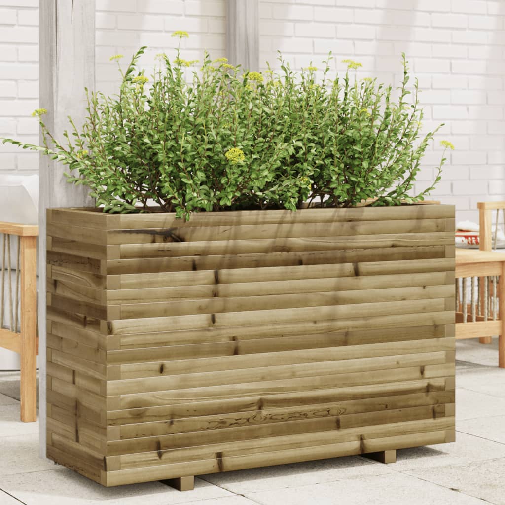Fioriera Da Giardino In Legno Di Pino Impregnato Impregnato Naturale