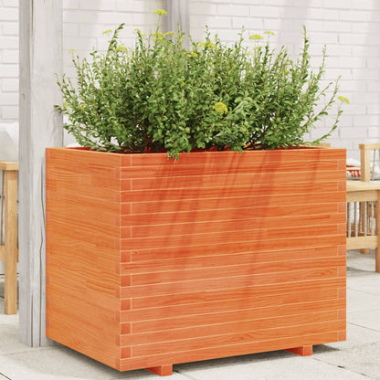 Fioriera Giardino Marrone Cera Legno Massello Pino Cera Marrone