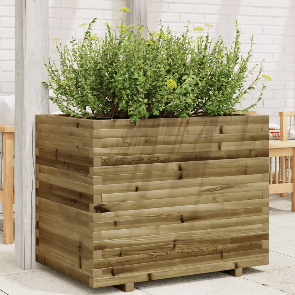 Fioriera Da Giardino In Legno Di Pino Impregnato Impregnato Naturale