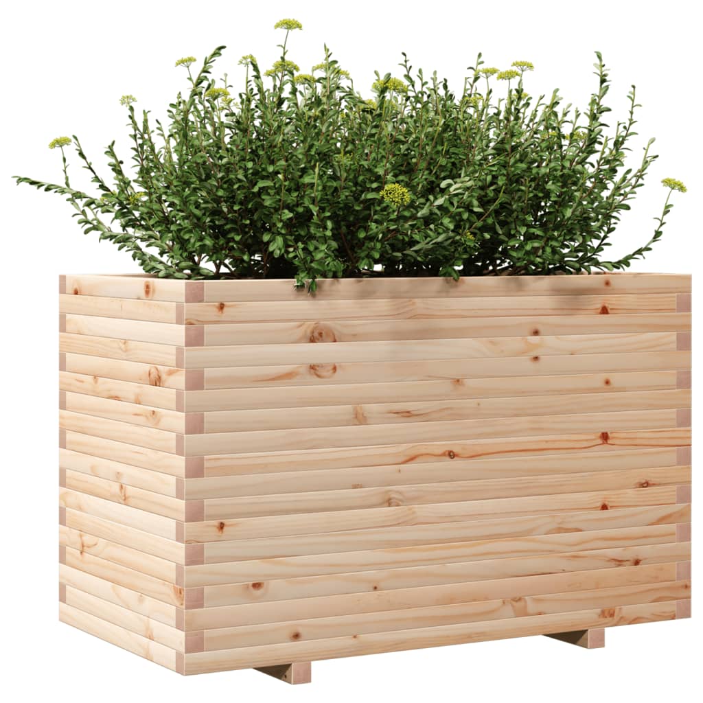 Fioriera Da Giardino In Legno Massello Di Pino Pino Naturale