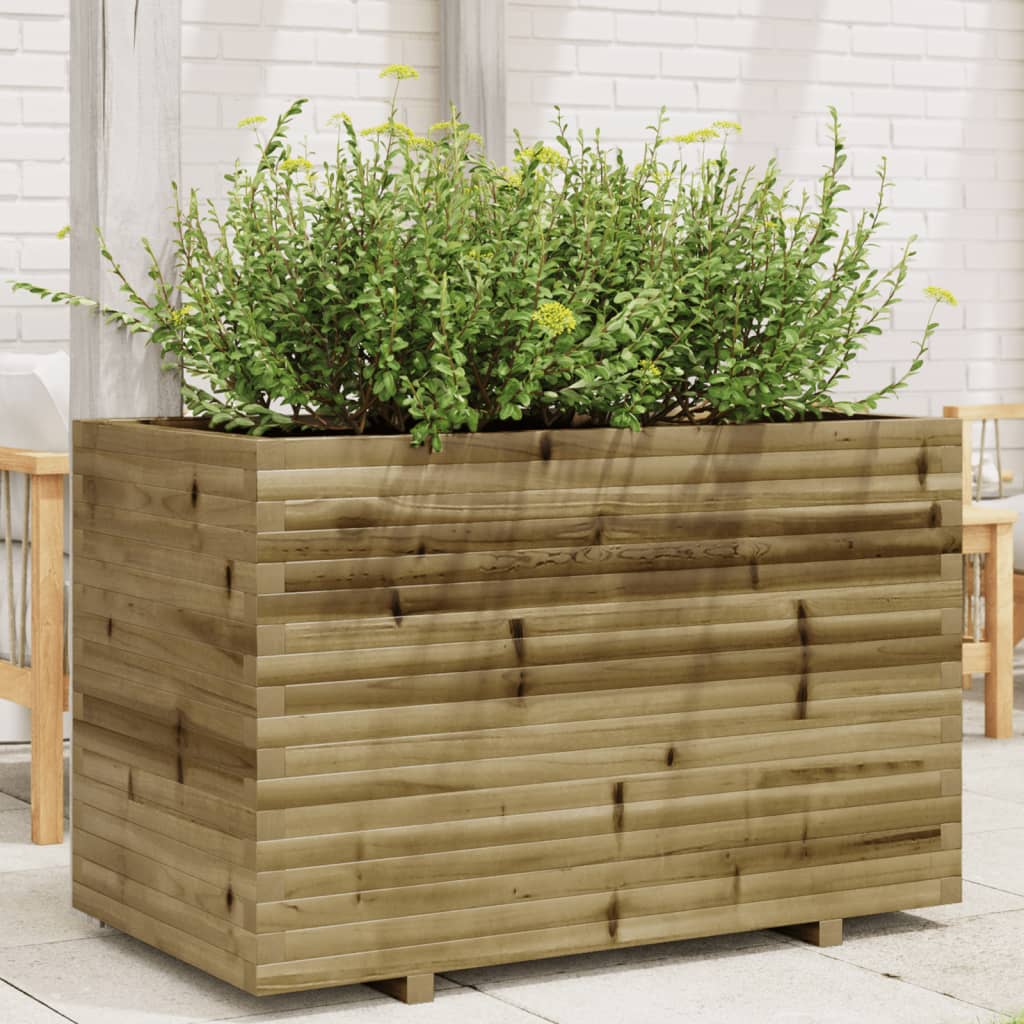 Fioriera Da Giardino In Legno Di Pino Impregnato Impregnato Naturale
