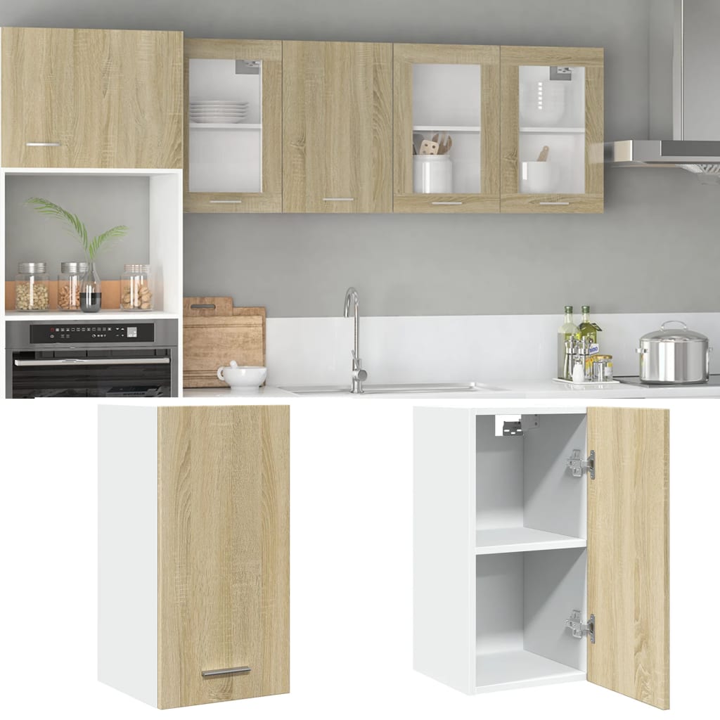 Mobili Pensili “Lyon” 2 Pz 50X31X60 Cm Rovere Sonoma