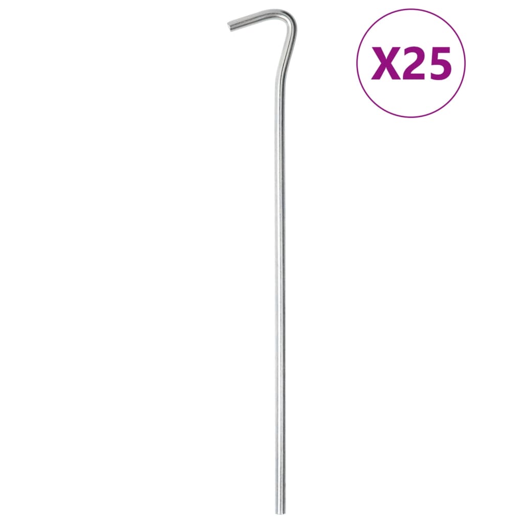 Picchetti Per Tenda 25 Pz 23 Cm Ø In Acciaio Zincato