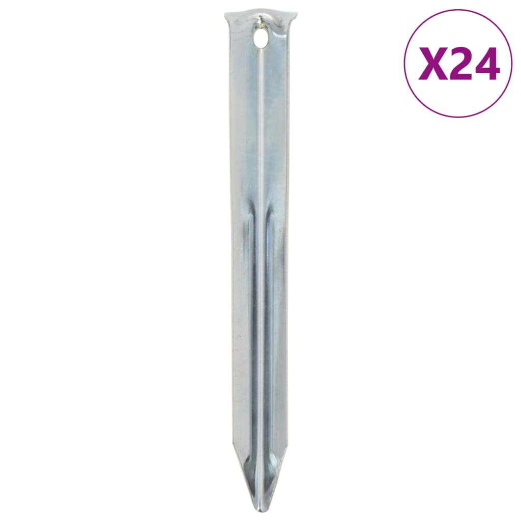 Picchetti Per Tenda 24 Pz Ø20 Mm In Acciaio Zincato