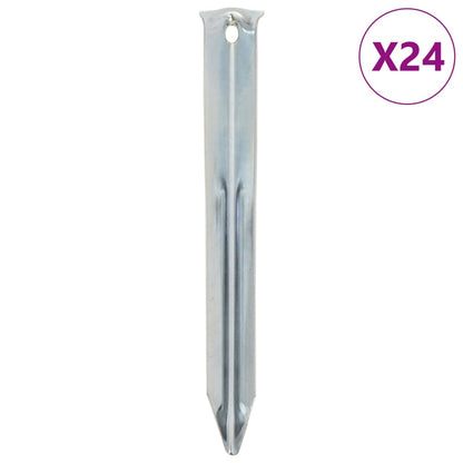 Picchetti Per Tenda 24 Pz Ø20 Mm In Acciaio Zincato