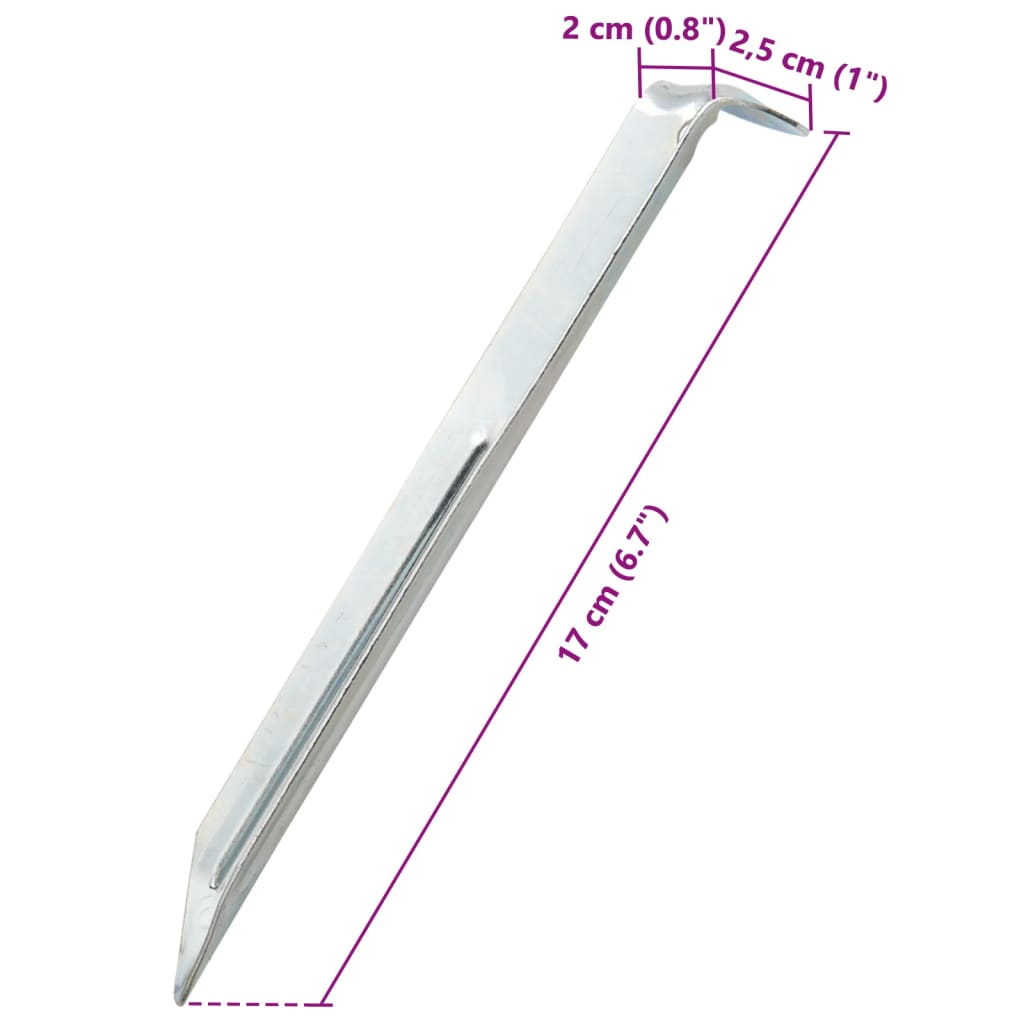 Picchetti Per Tenda 24 Pz Ø20 Mm In Acciaio Zincato