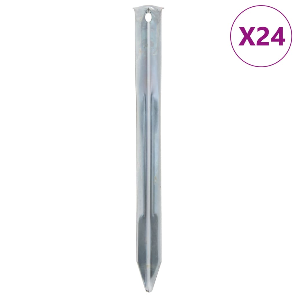 Picchetti Per Tenda 24 Pz Ø20 Mm In Acciaio Zincato