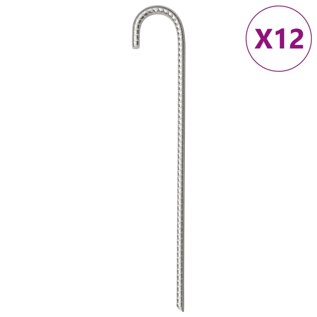 Picchetti Per Tenda 6 Pz Ø10 Mm In Acciaio Zincato