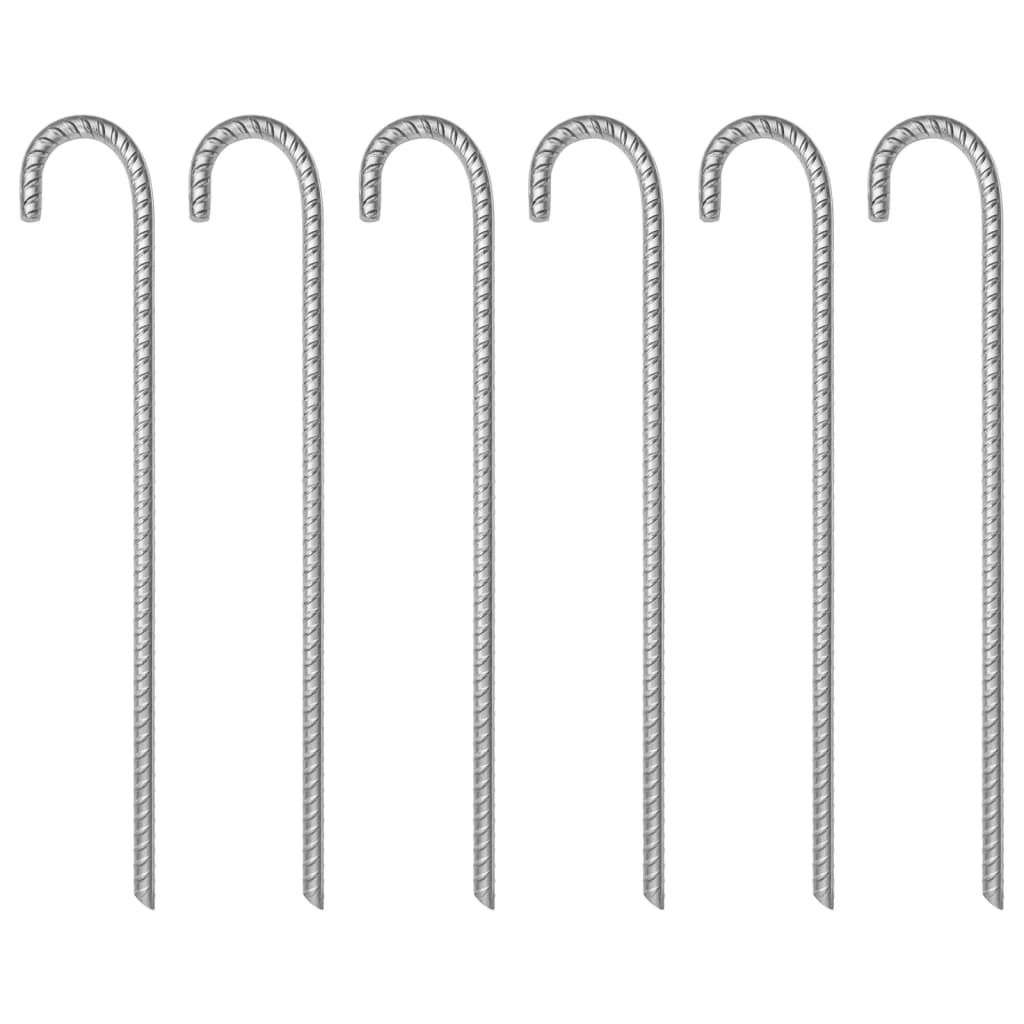 Picchetti Per Tenda 6 Pz Ø10 Mm In Acciaio Zincato