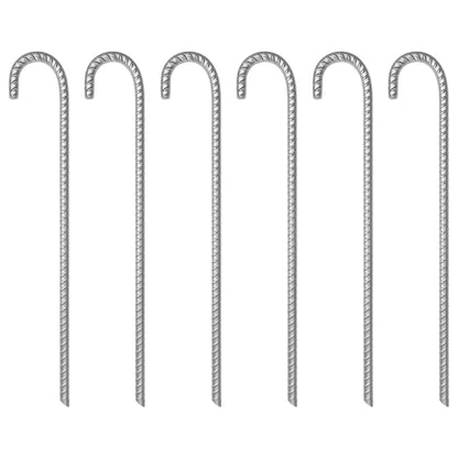 Picchetti Per Tenda 6 Pz Ø10 Mm In Acciaio Zincato