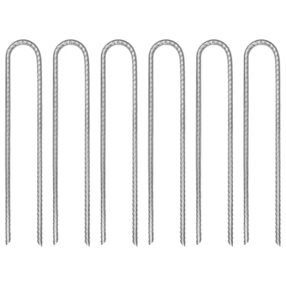 Picchetti Tenda 12 Pz A Forma Di U Ø10 Mm Acciaio Zincato