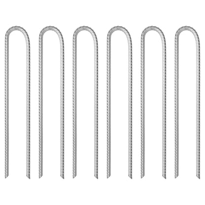 Picchetti Tenda 12 Pz A Forma Di U Ø10 Mm Acciaio Zincato