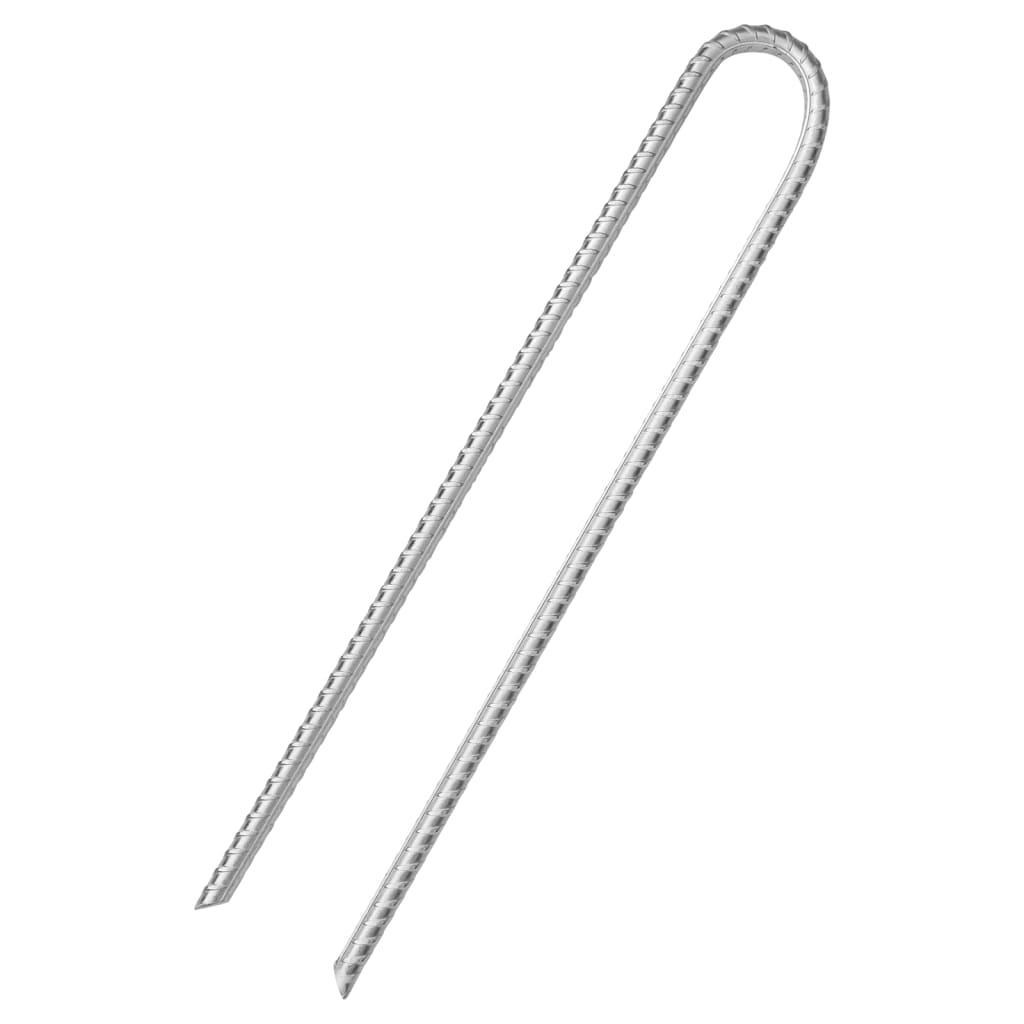 Picchetti Tenda 12 Pz A Forma Di U Ø10 Mm Acciaio Zincato
