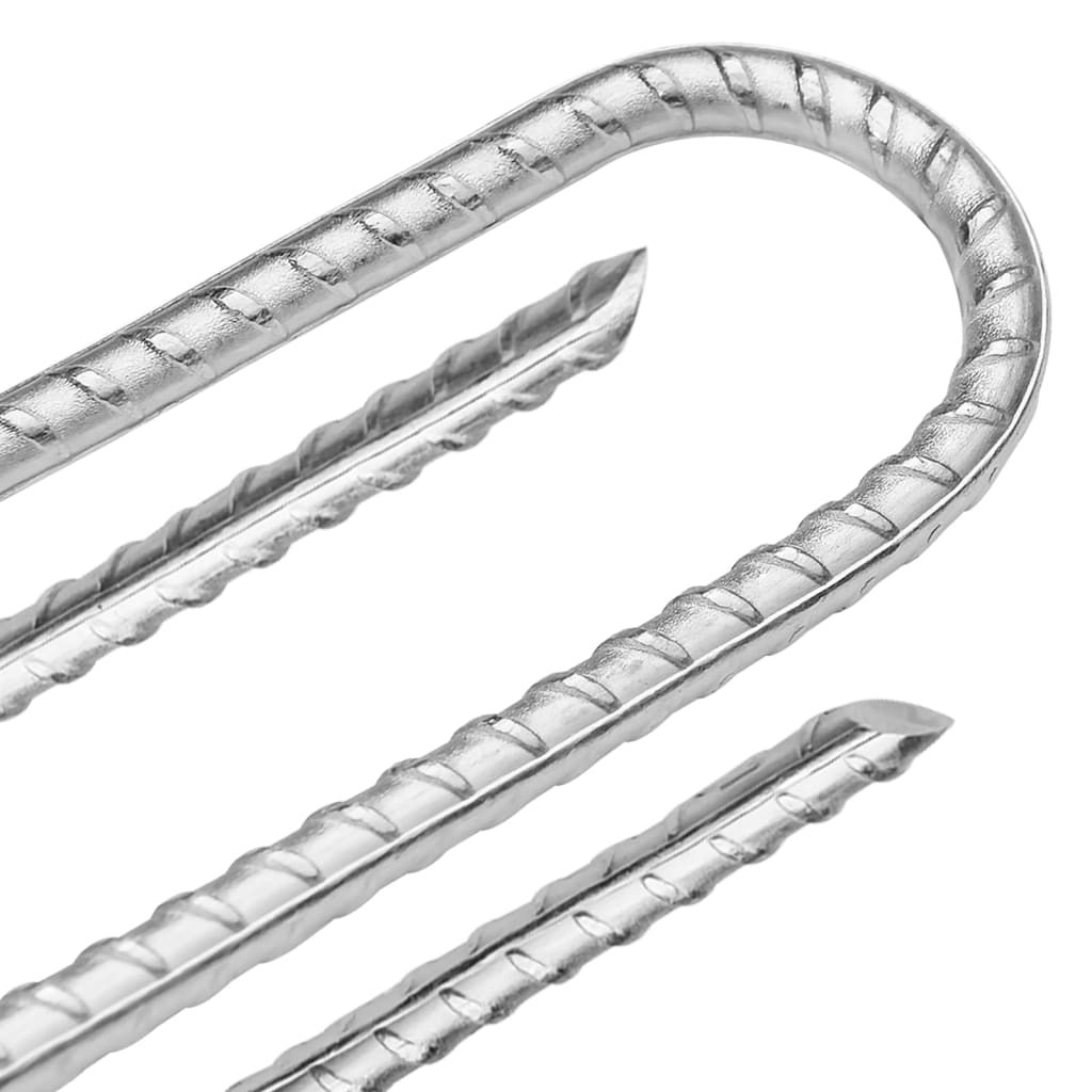 Picchetti Tenda 12 Pz A Forma Di U Ø10 Mm Acciaio Zincato