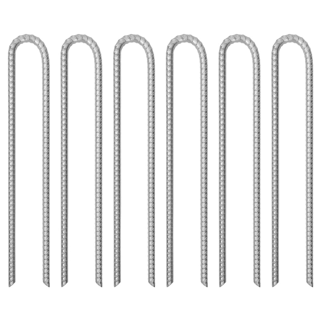 Picchetti Tenda 12 Pz A Forma Di U Ø10 Mm Acciaio Zincato