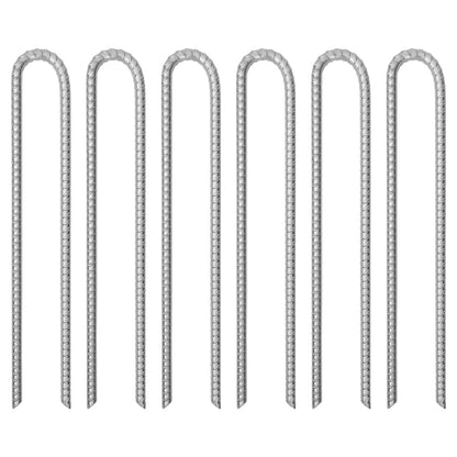 Picchetti Tenda 12 Pz A Forma Di U Ø10 Mm Acciaio Zincato