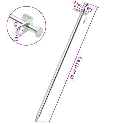 Picchetti Per Tenda 24 Pz 8 Mm In Acciaio Zincato