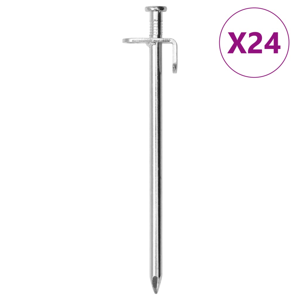 Picchetti Per Tenda 24 Pz 8 Mm In Acciaio Zincato