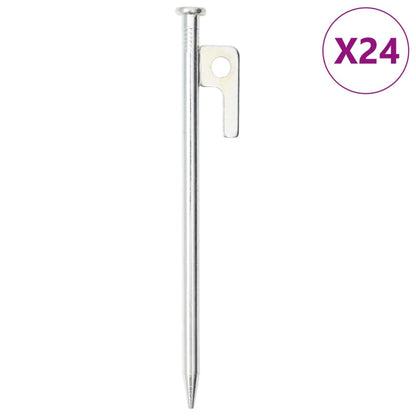 Picchetti Per Tenda 24 Pz 20 Cm 9 Mm In Acciaio Zincato