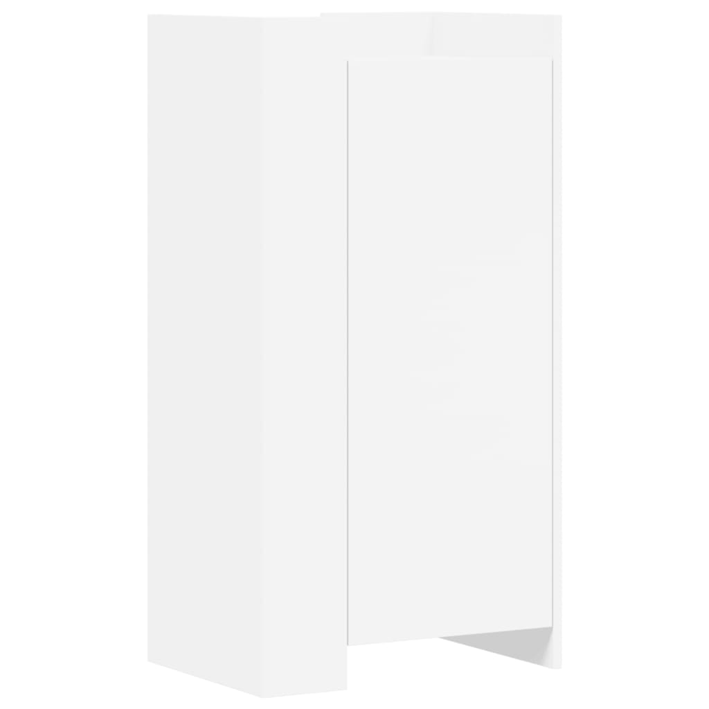Scarpiera Bianca 52X37,5X100 Cm In Legno Multistrato