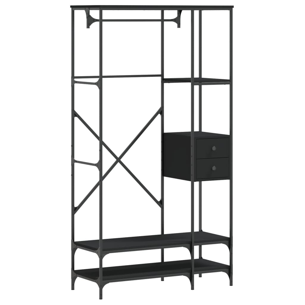 Appendiabiti Con Scaffali In Legno Multistrato