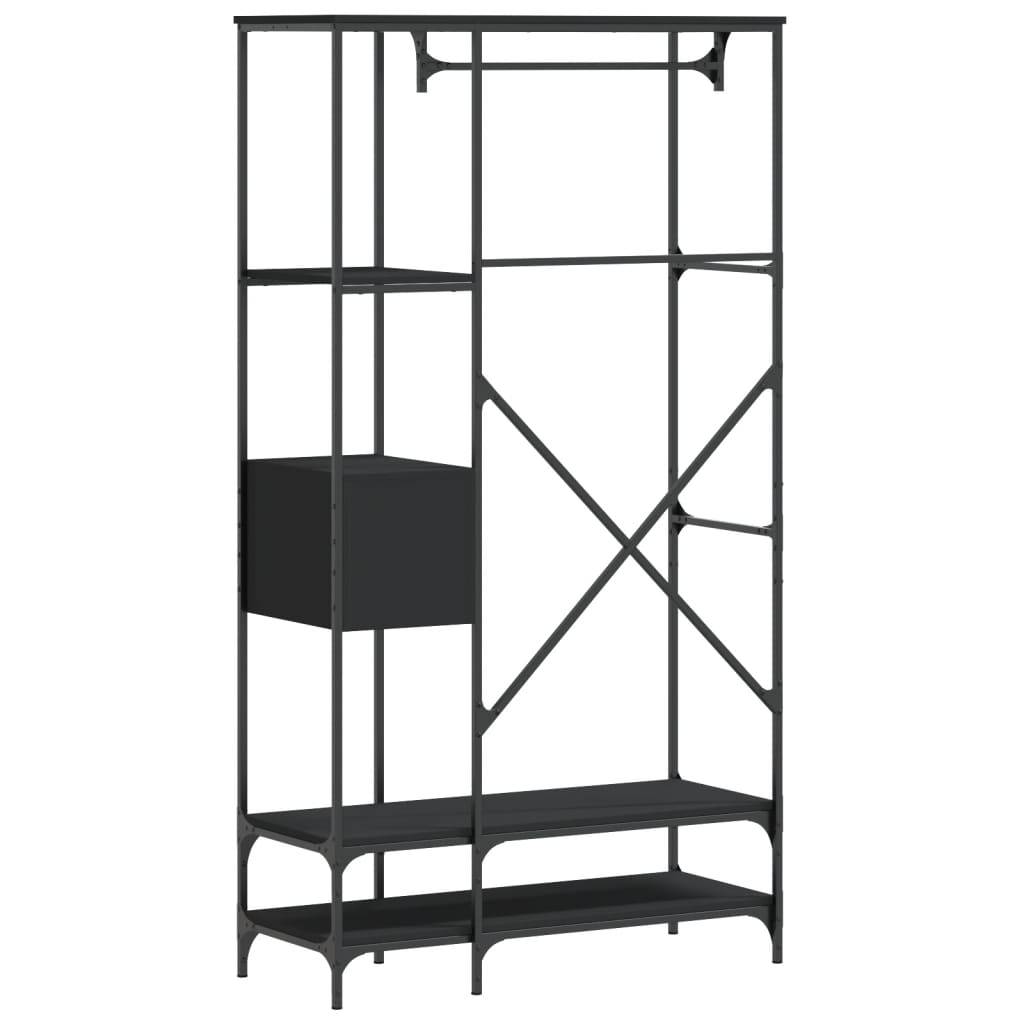 Appendiabiti Con Scaffali In Legno Multistrato