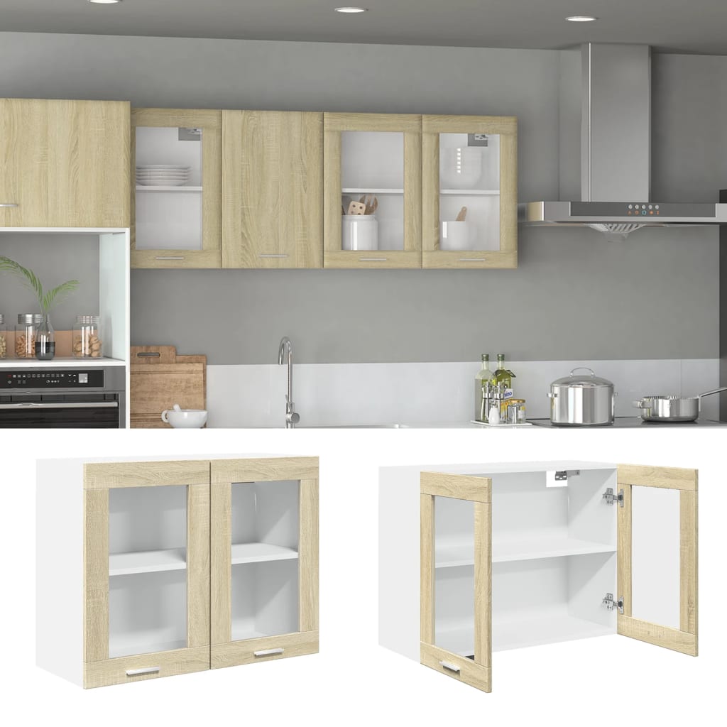 Mobili Pensili “Lyon” 2 Pz 50X31X60 Cm Rovere Sonoma