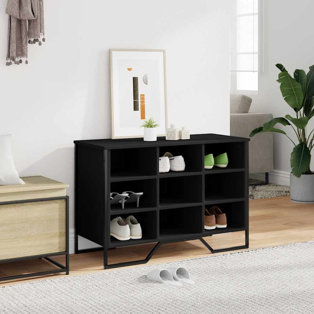 Scarpiera Nera 90X38X61,5 Cm In Truciolato