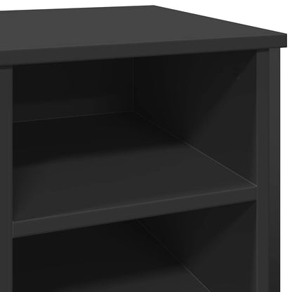 Scarpiera Nera 90X38X61,5 Cm In Truciolato